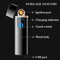 Metal touch lighter