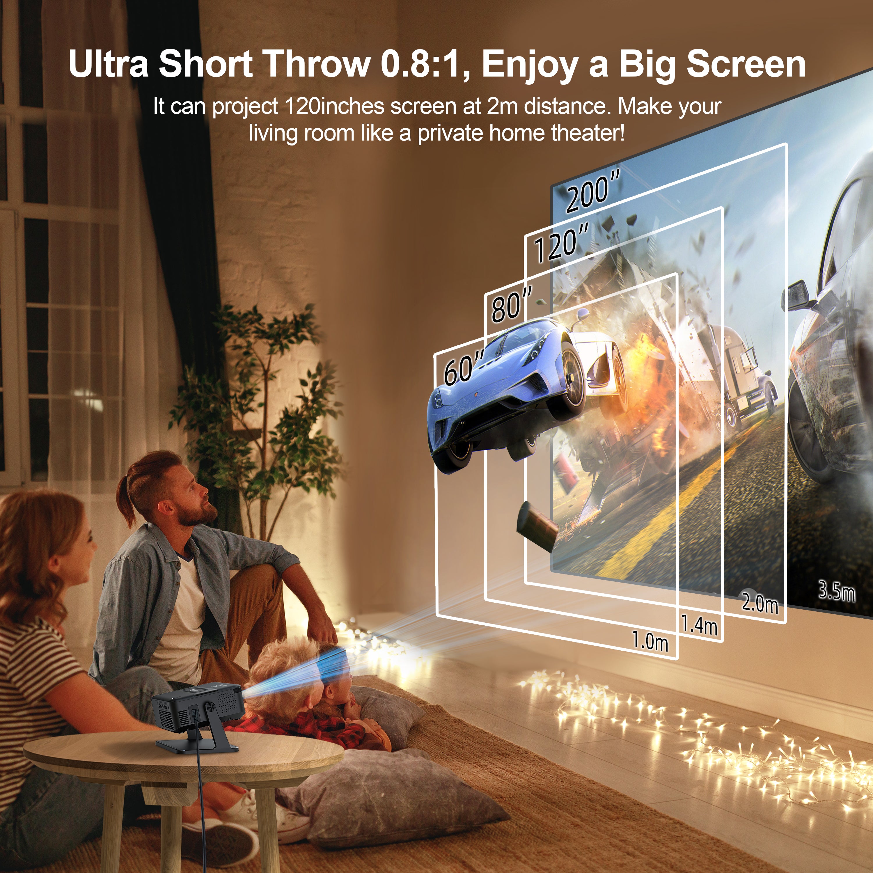 4K full HD android projector remote control