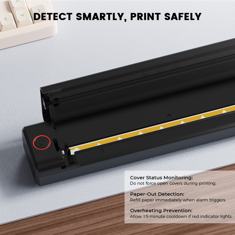 NEWYES 8 Inch No Ink Mini A4 Portable Printer Wireless