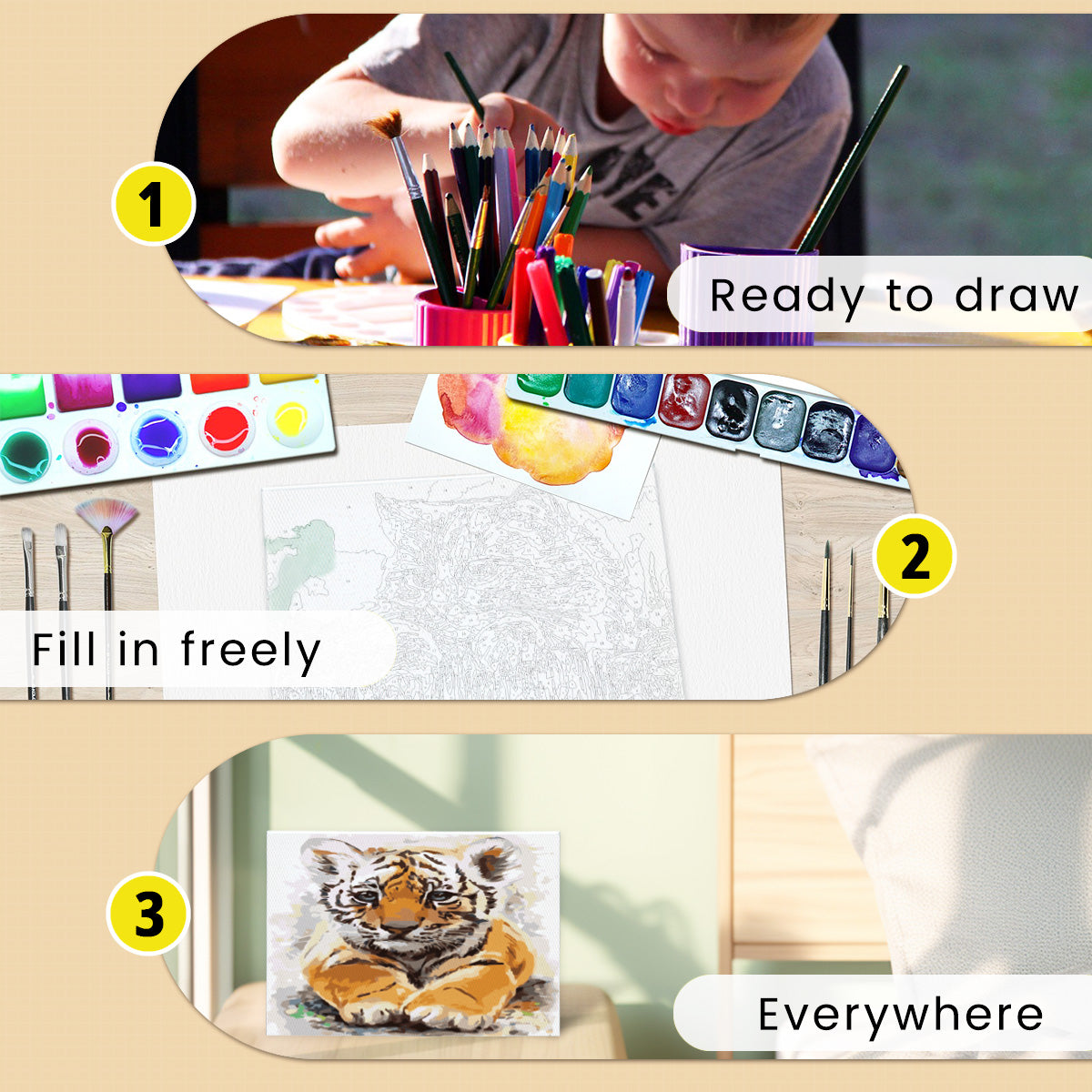 Custom Pattern Size 30*30CM Paint by Numbers