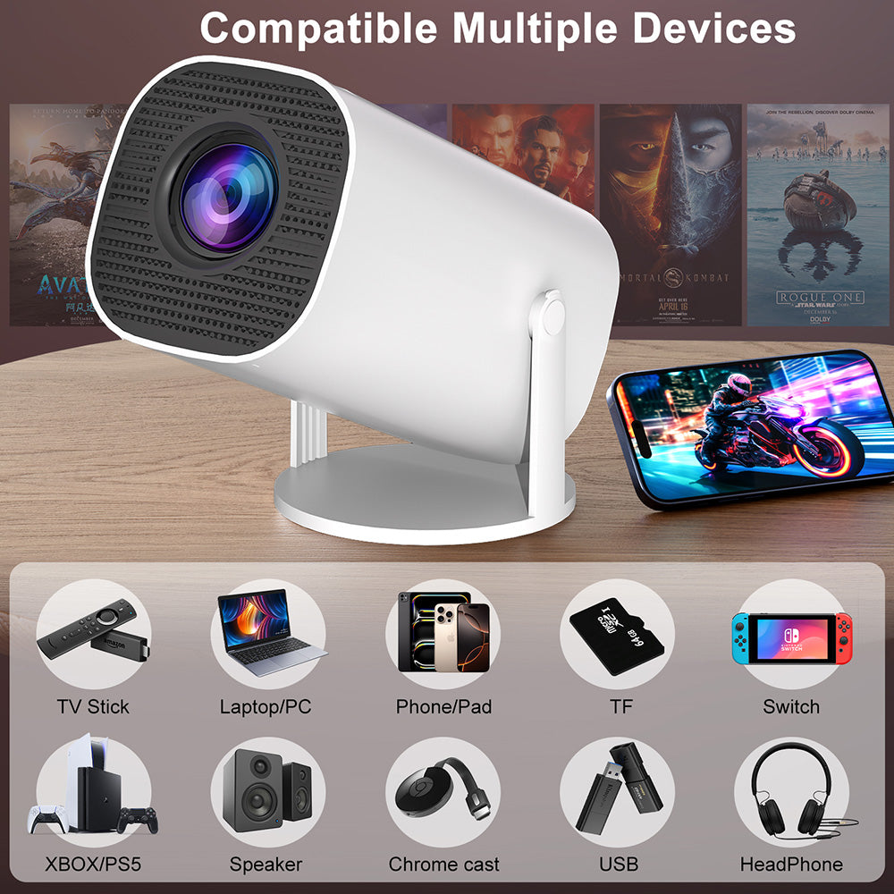 Portable Mini Android Projector 4K full HD
