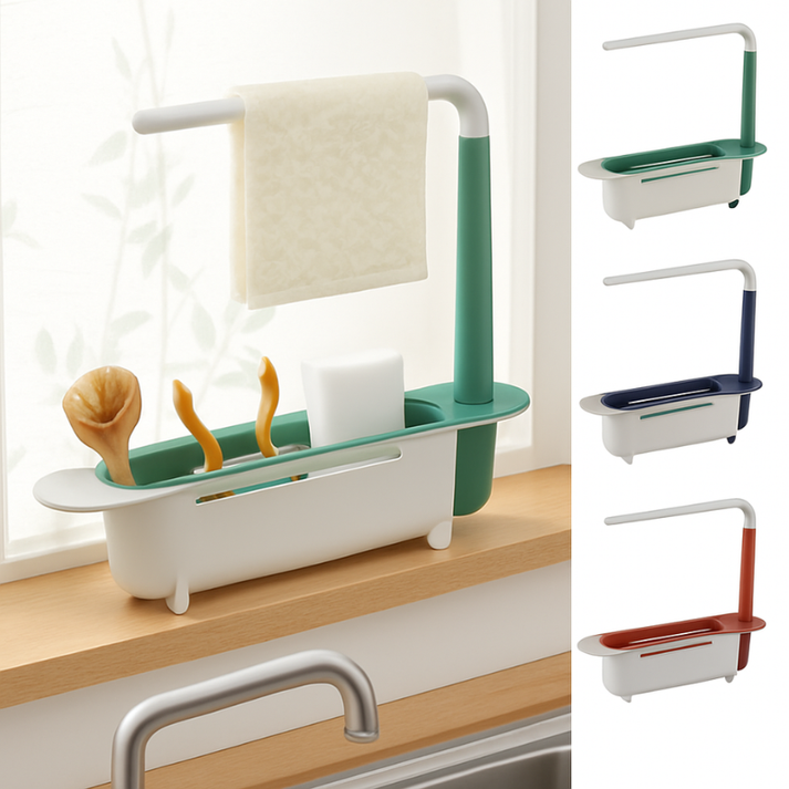 Adjustable Telescopic Sink Shelf