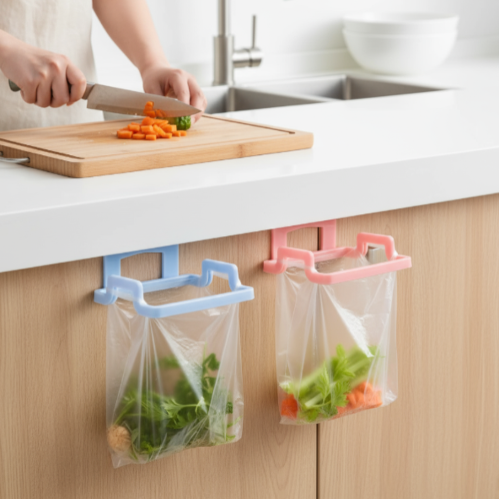 Plastic Garbage Bag & Towel Hanger